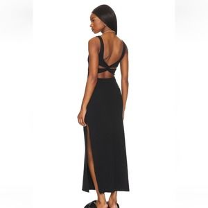 L*Space Mara Midi Dress in Black Size Small Cutout Sleeveless NWT